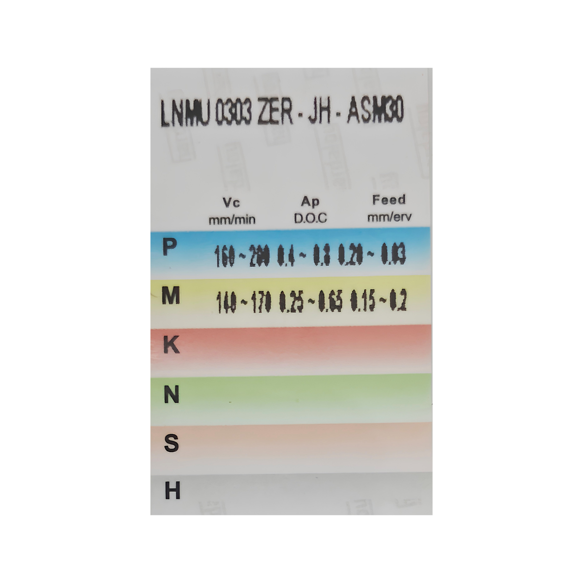 LNMU 0303 AS M30 Carbide Milling Insert for Steel and Stainless Steel