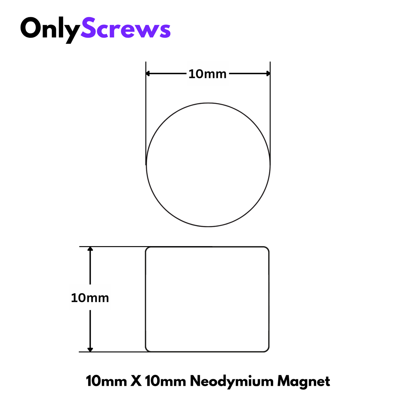 10mm Diameter Neodymium Disc Magnets N35