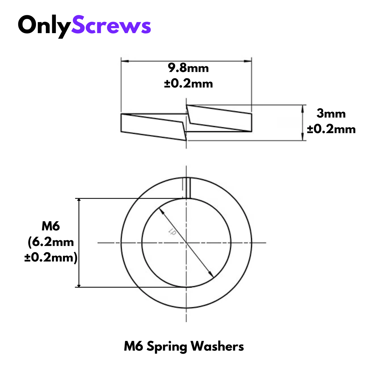 M6 Spring Washer SS304 (Dia. 6mm)