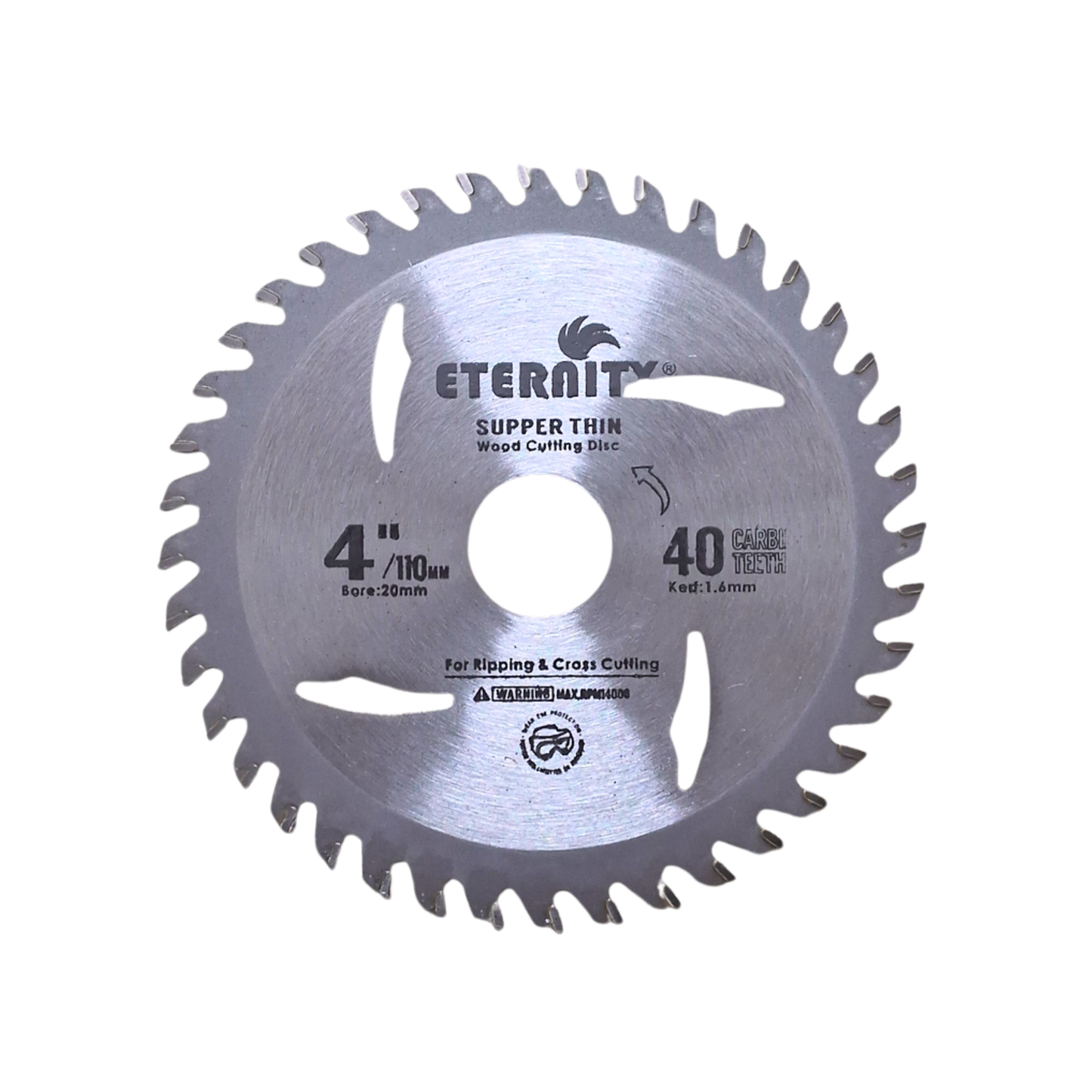 Eternity 4 Inch TCT Saw Blade 110mmx20mmx40T for Wood cutting