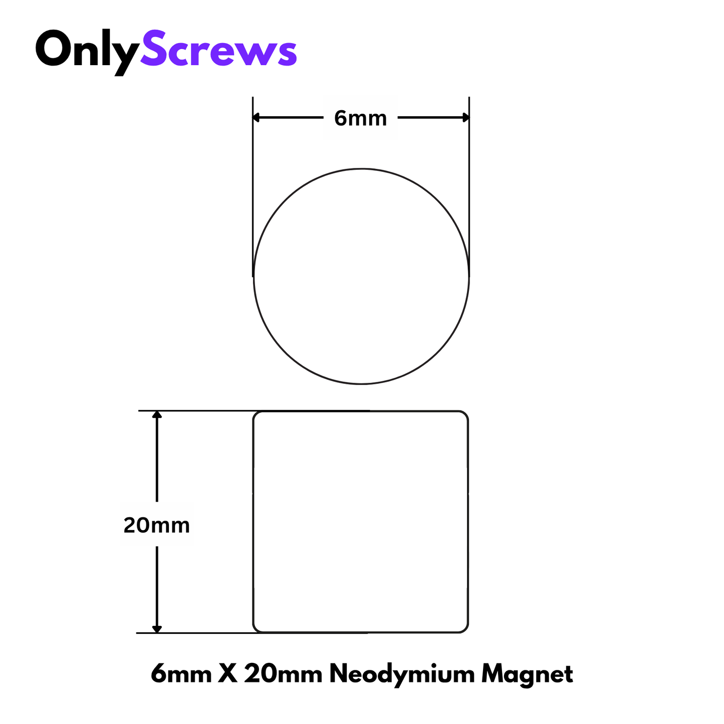 6mm Diameter Neodymium Disc Magnets N35