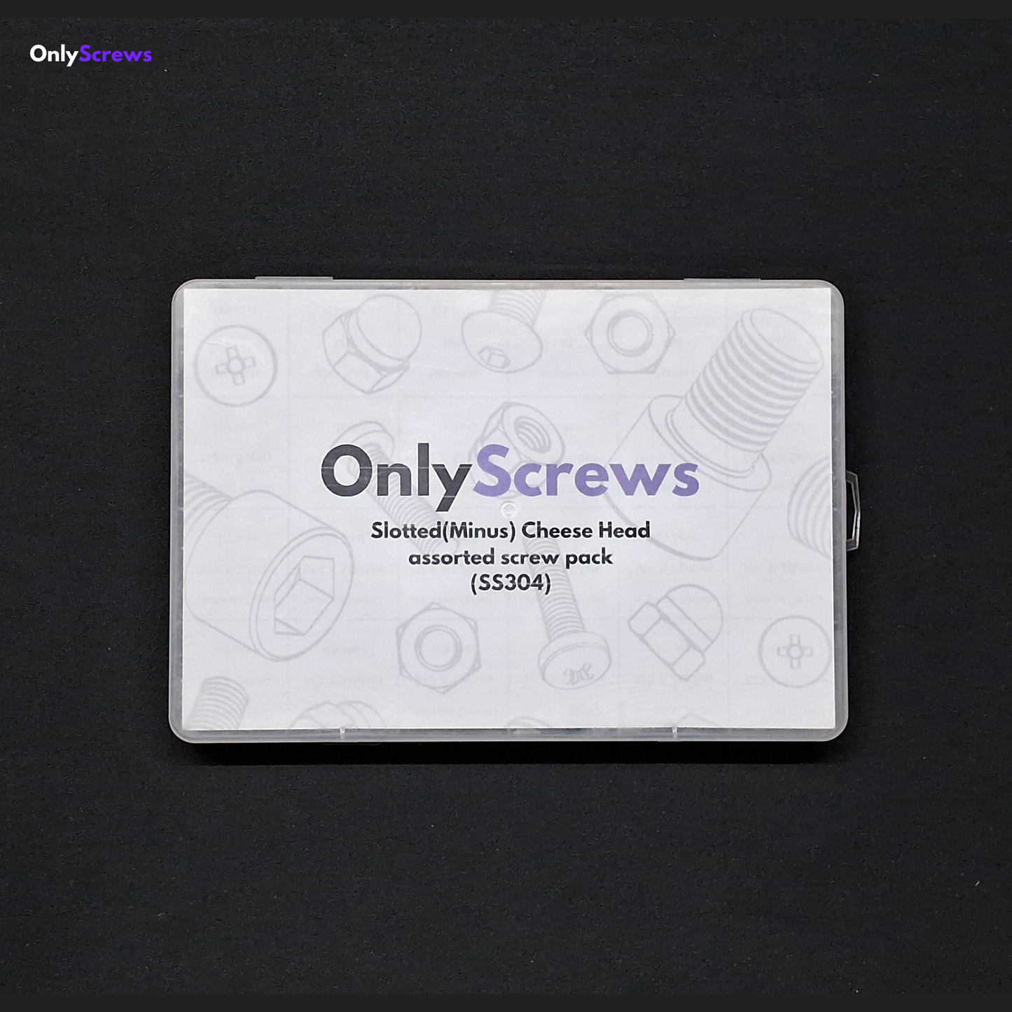 Slotted Cheese Head Assorted Screw Pack M3, M4 & M5 (SS304)