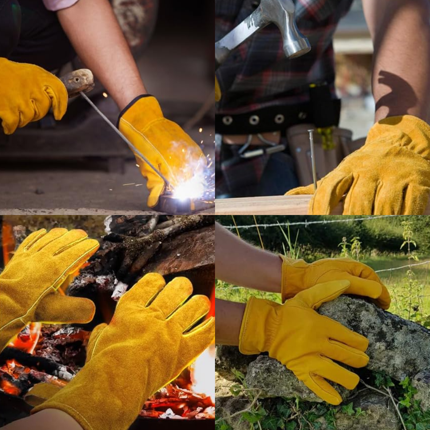 Leather Heavy Duty and Welding Hand Gloves