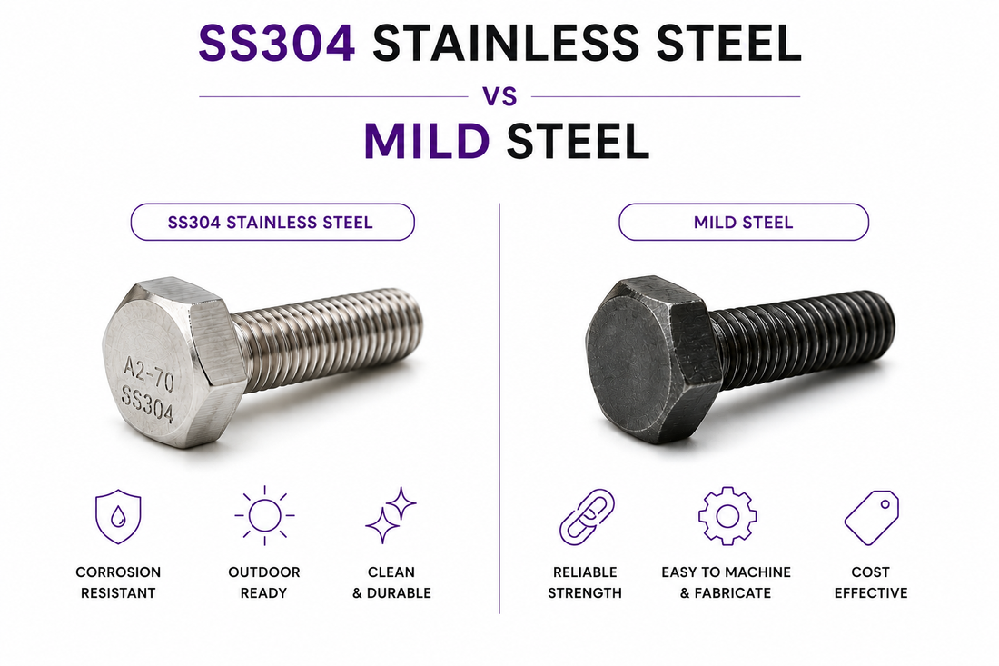 SS304 vs Mild Steel Fasteners: Which Should You Choose?
