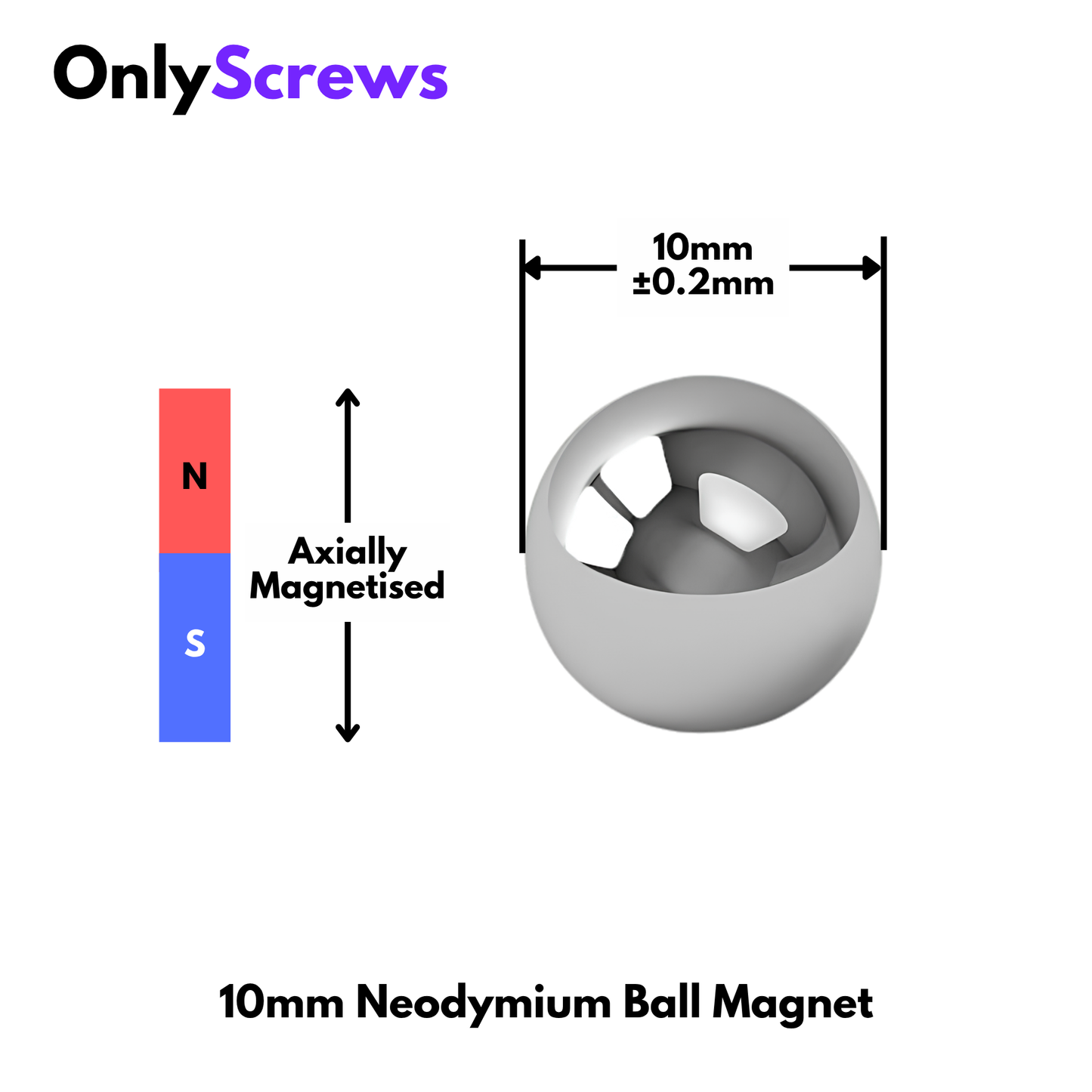 10mm Diameter Neodymium Ball Magnet N35