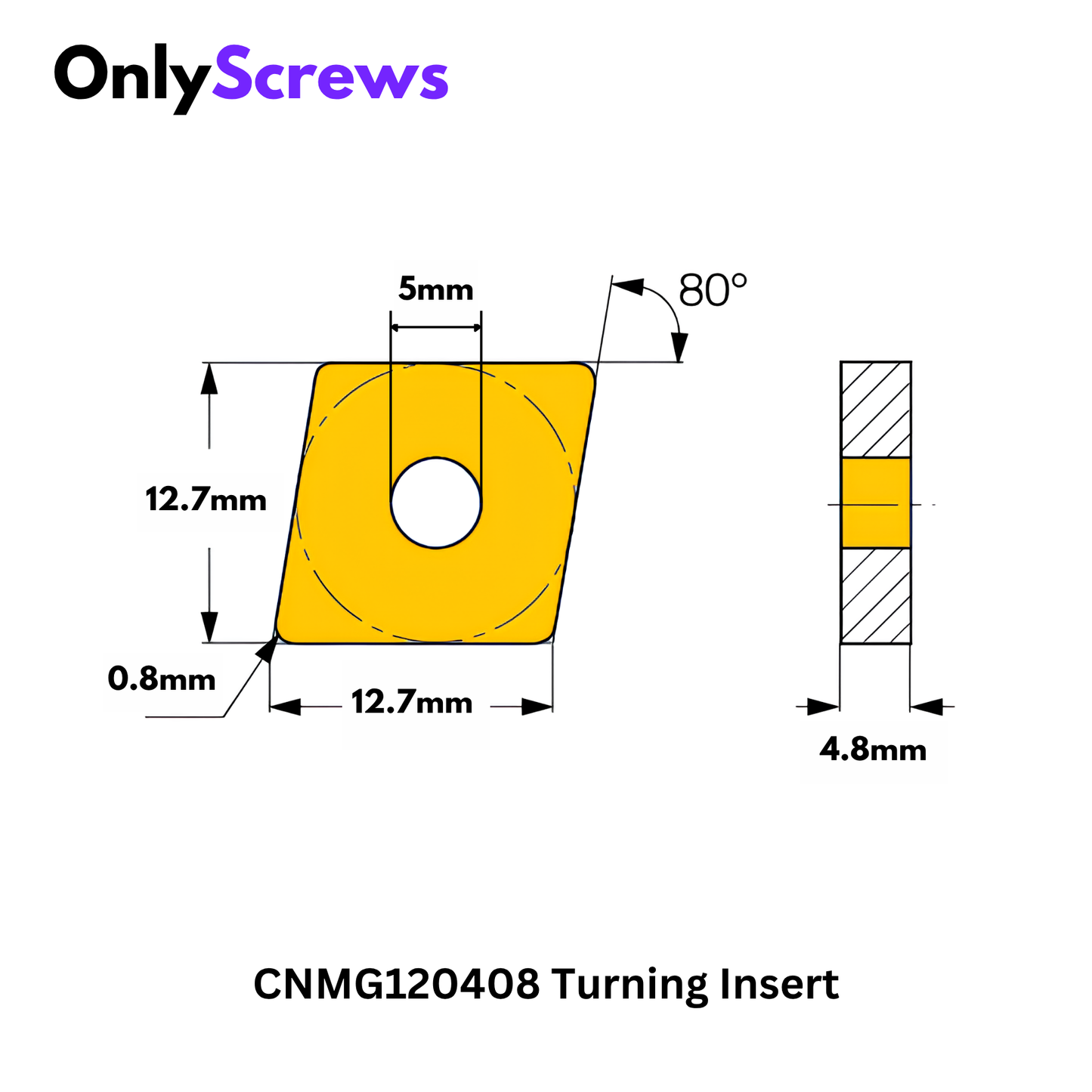 CNMG 120408/12 CQ HA 4225 Carbide Turning Insert for Steel
