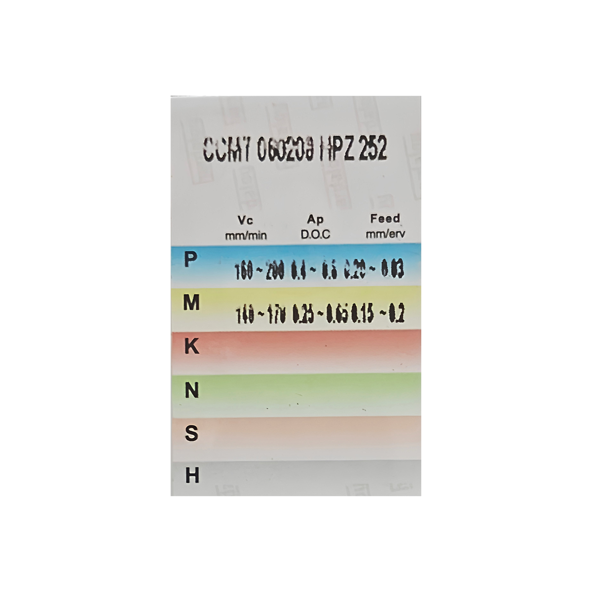 CCMT 060208 HPZ 252 Carbide Turning Insert for Steel & Stainless Steel