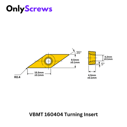 VBMT 160404 HA SM30 Carbide Turning Insert for Steel