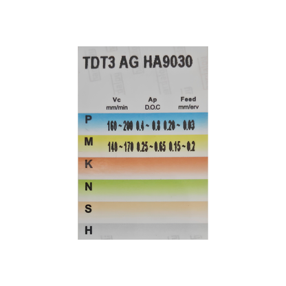TDT3 AG HA9030 Carbide Grooving Insert for Steel & Stainless Steel