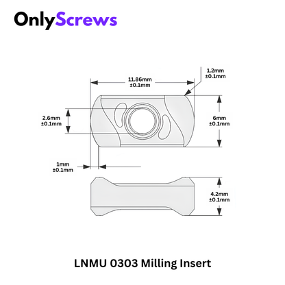 LNMU 0303 AS M30 Carbide Milling Insert for Steel and Stainless Steel