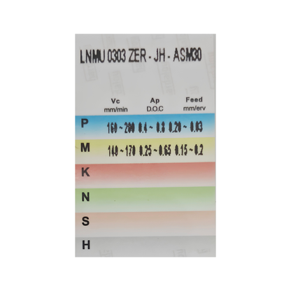 LNMU 0303 AS M30 Carbide Milling Insert for Steel and Stainless Steel