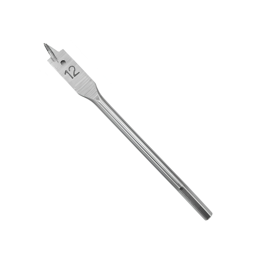 12mm Flat Wood Drill Bit with Hex Shank
