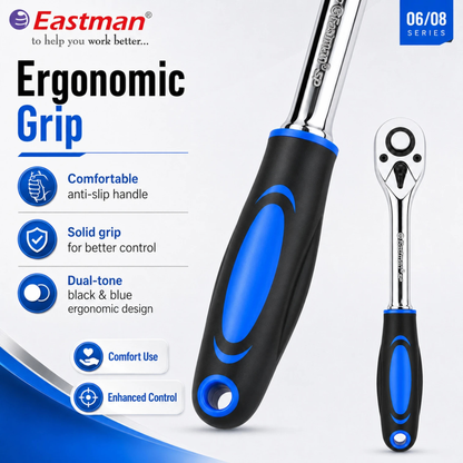 Eastman 1/2 Inch Oval Head Ratchet for Automobiles, Bike & Car Repair