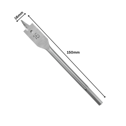 16mm Flat Wood Drill Bit with Hex Shank