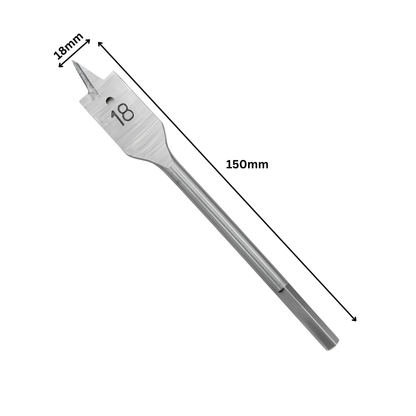 18mm Flat Wood Drill Bit with Hex Shank