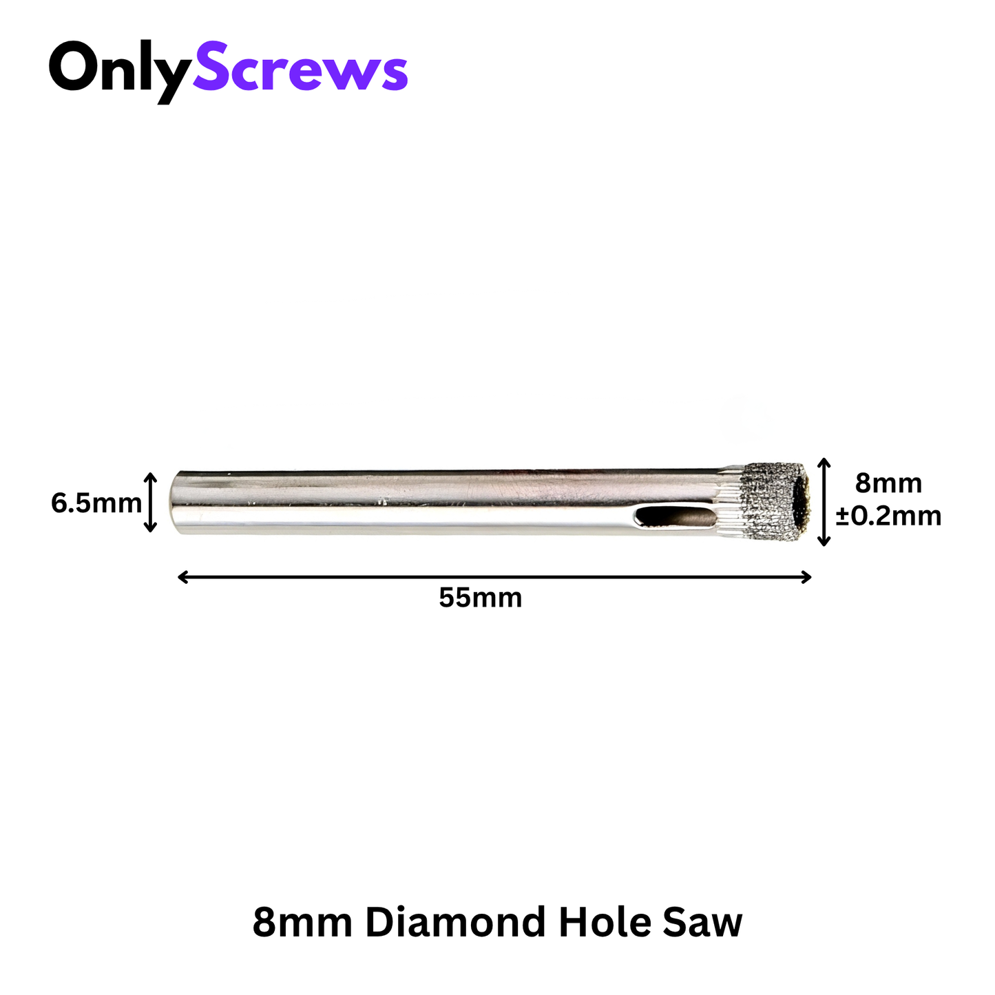 8mm Diamond Hole Saw Drill Bit for Tile, Glass, Slate, Porcelain & Marble – Pack of 2