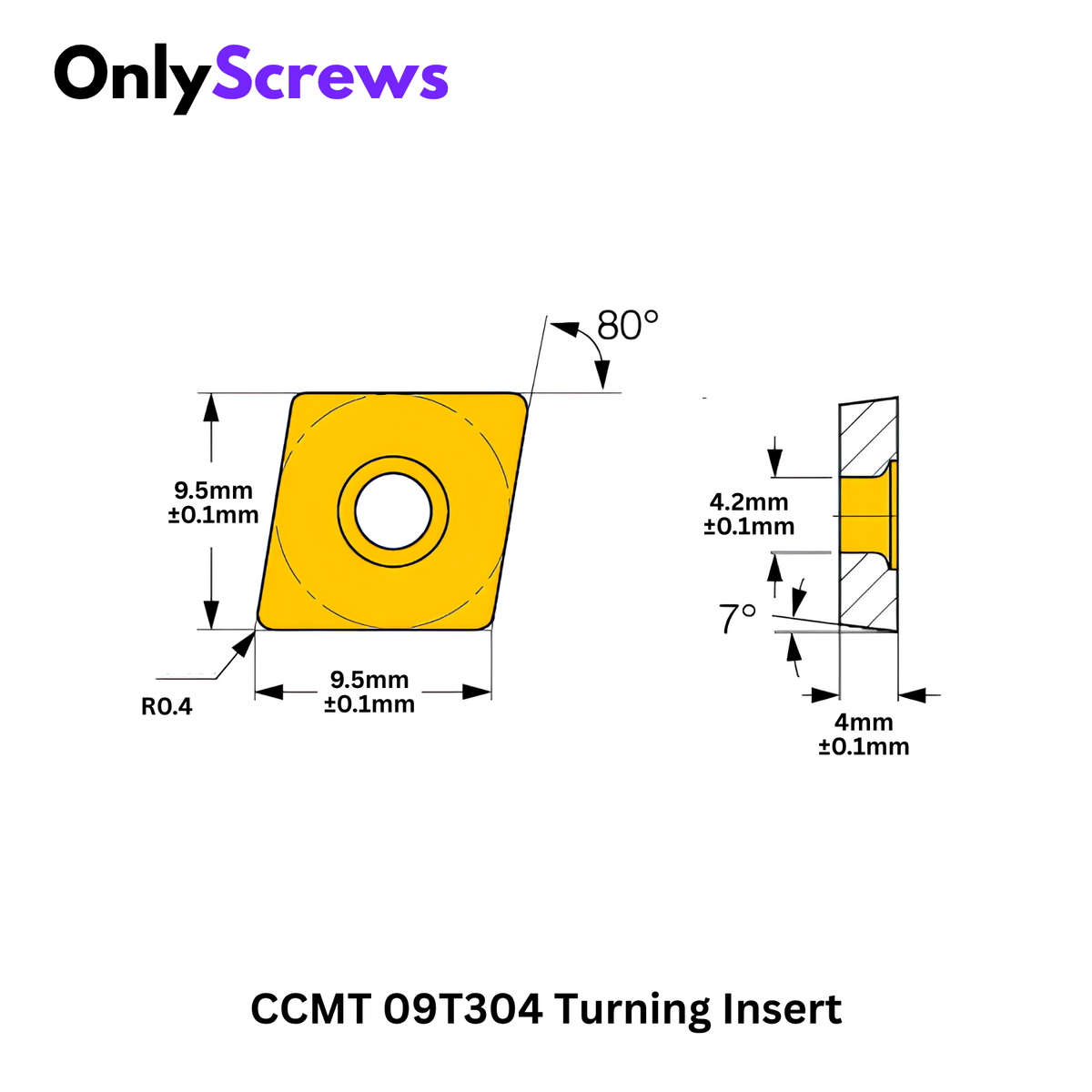 CCMT 09T304 HMP HA4225 Carbide Turning Insert for Steel