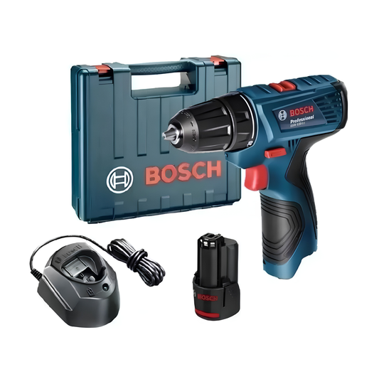 BOSCH GSR 120-LI 12V Cordless Drill Driver with Single Battery – 30Nm Torque, 10mm Keyless Chuck & 2-Speed Gearbox With 1 Year Warranty