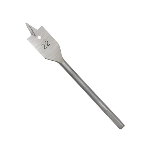 22mm Flat Wood Drill Bit with Hex Shank