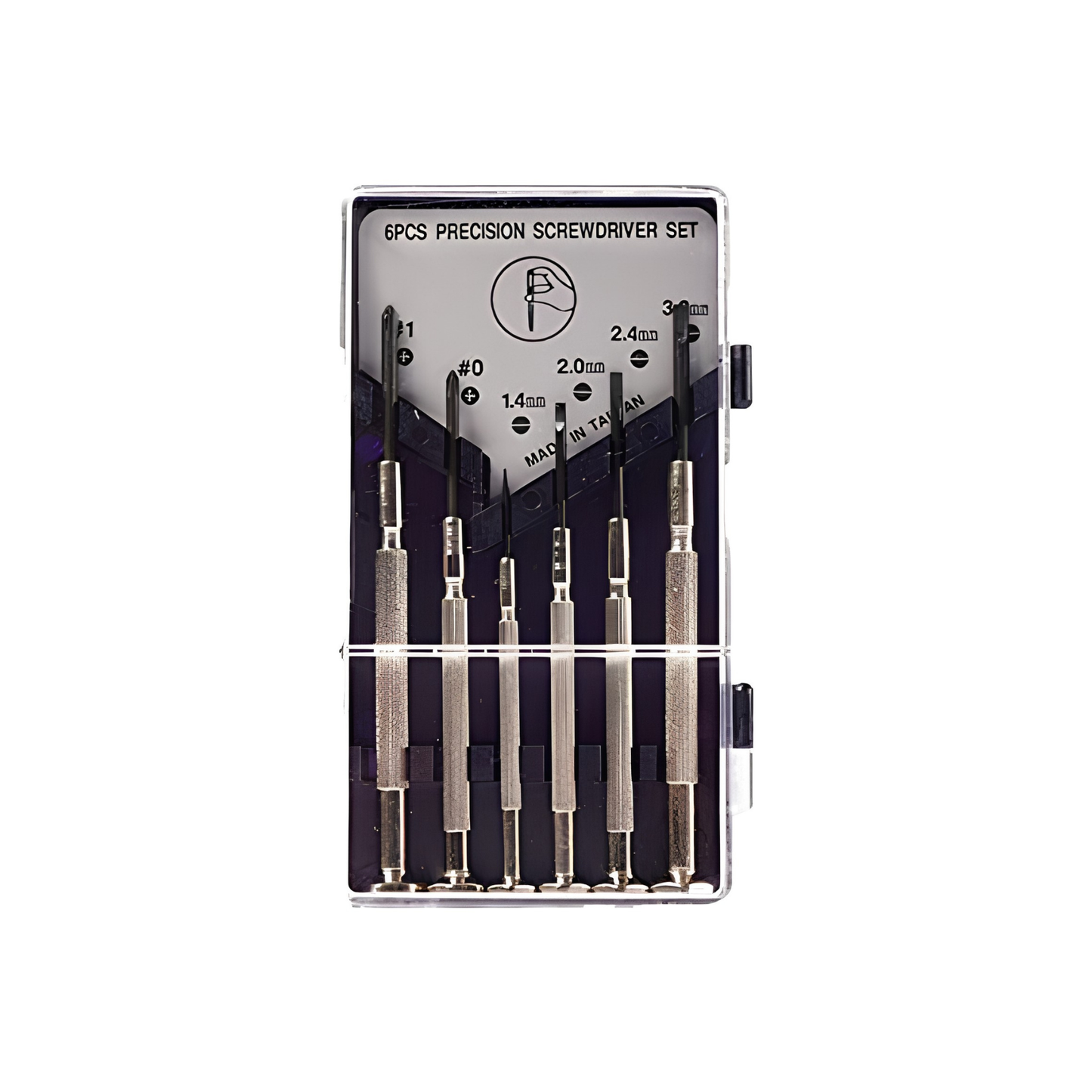 Precision Screwdriver Set (6 Pieces) Alloy Steel Black Finish Nickel-Plated Handle for watch makers