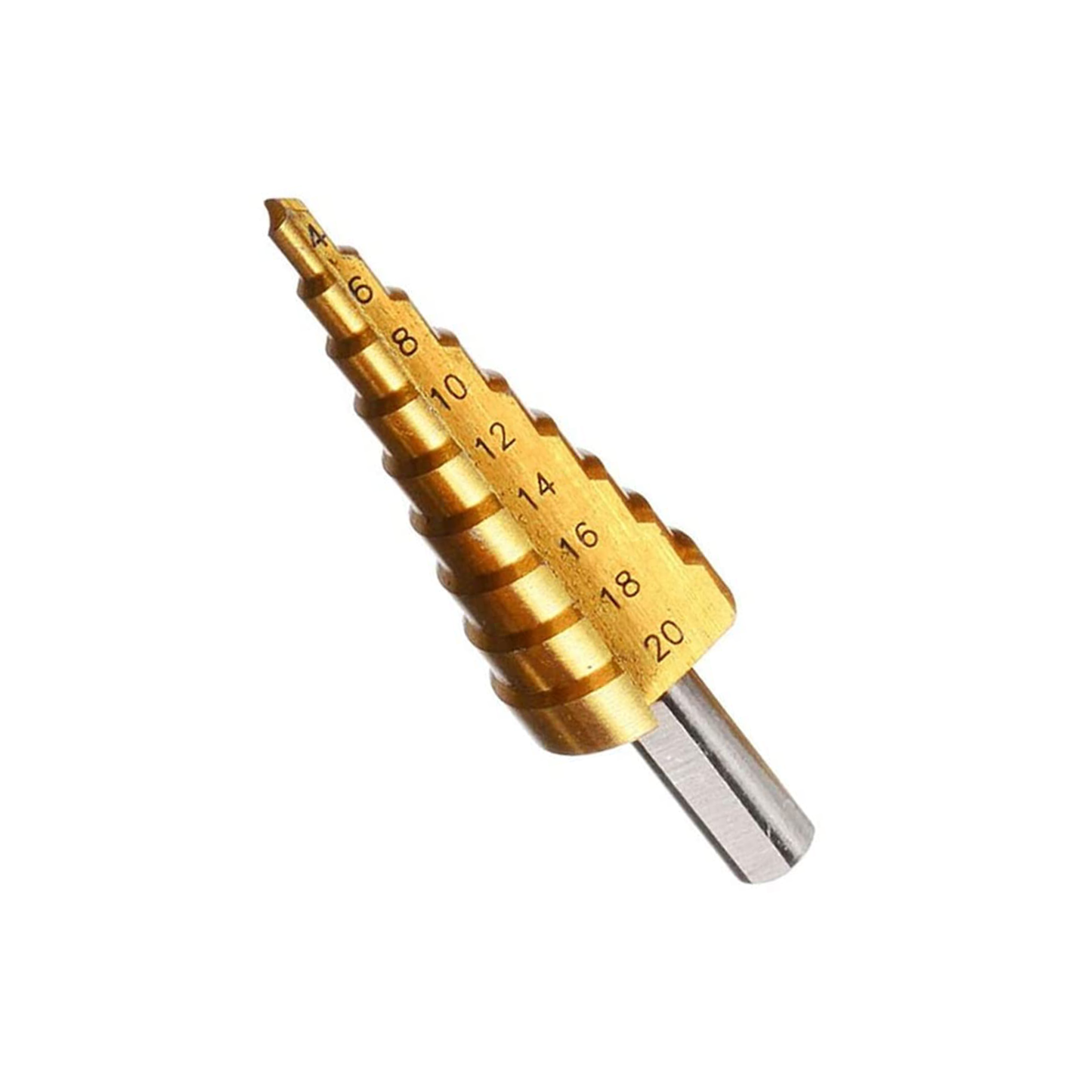 4–20mm HSS Step Drill Bit – High Speed Steel Cone Drill for Metal, Wood & Plastic