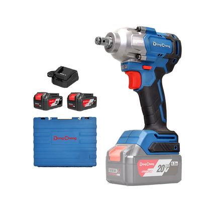 DongCheng DCPB488 20V Brushless Cordless Impact Wrench 1/2 Inch – High Torque Li-Ion Impact Wrench with 2 x 4.0Ah Battery & Charger