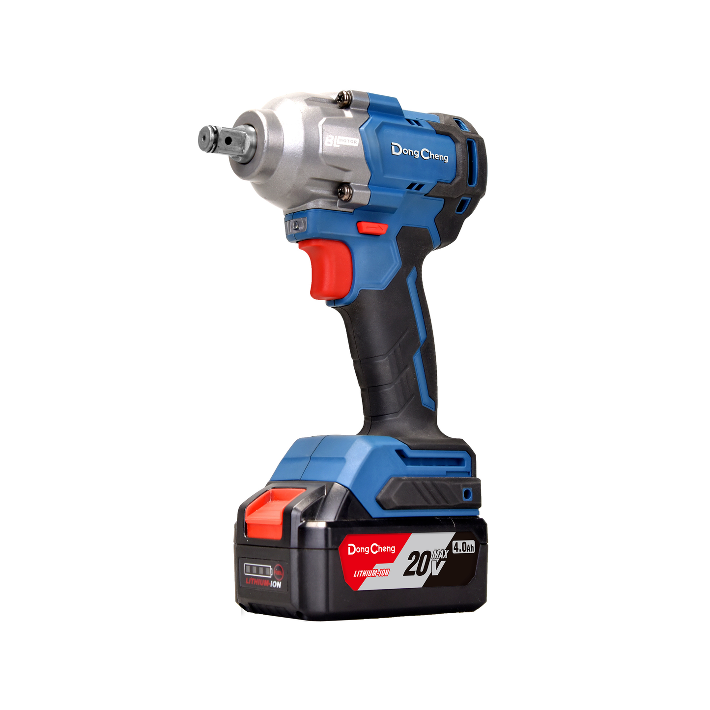DongCheng DCPB488 20V Brushless Cordless Impact Wrench 1/2 Inch – High Torque Li-Ion Impact Wrench with 2 x 4.0Ah Battery & Charger