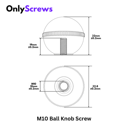 M10 Ball Knob Plastic Screw