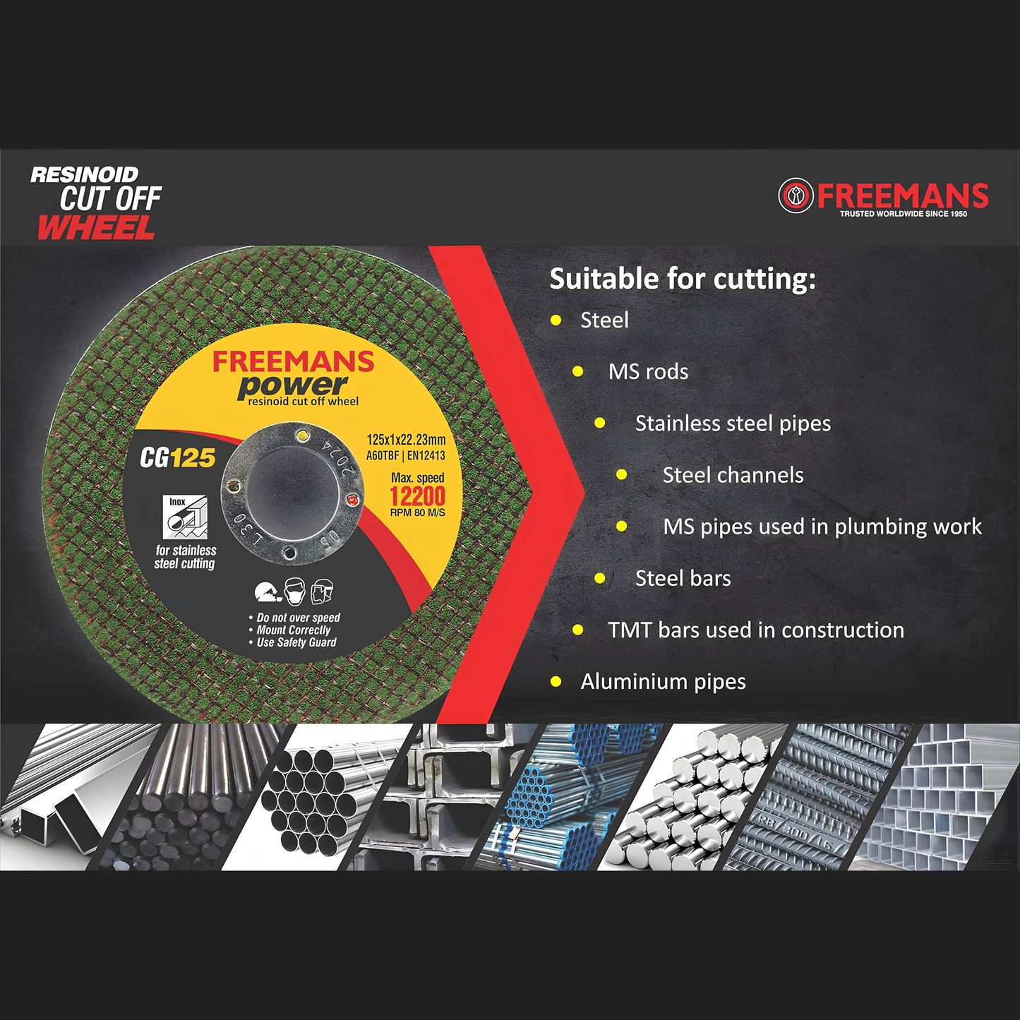 FREEMANS 5 Inch Double Net Cut Off Wheel Green