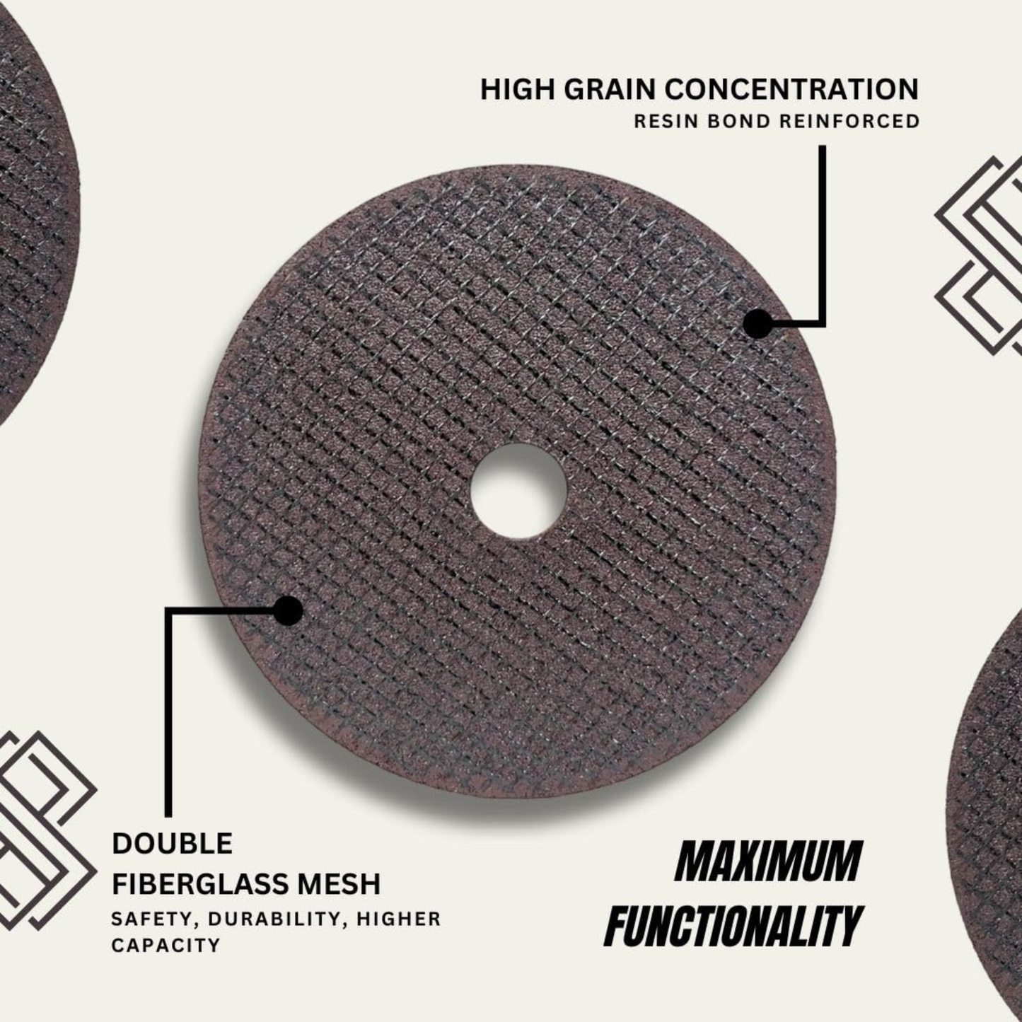 Eternity 4 Inch Double Net Cut Off Wheel Brown – 107x1.2x16mm Metal Cutting Disc for Steel, Stainless Steel & Iron