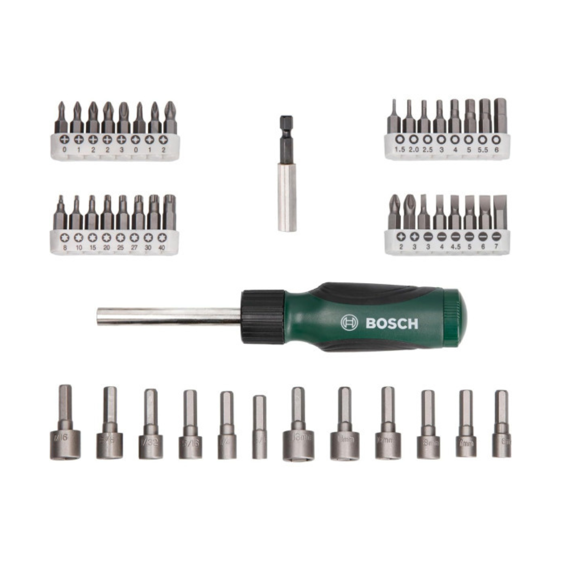 Bosch Ratchet action Screw Driver Bit (Set of 46 Pcs)