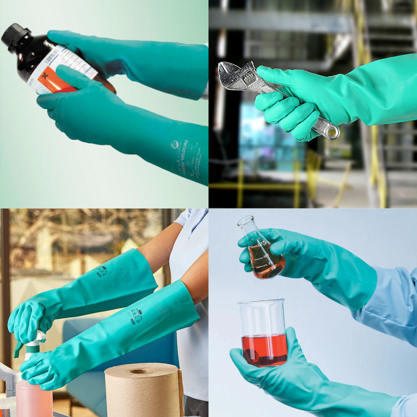 Chemical Resistant Nitrile Industrial Gloves