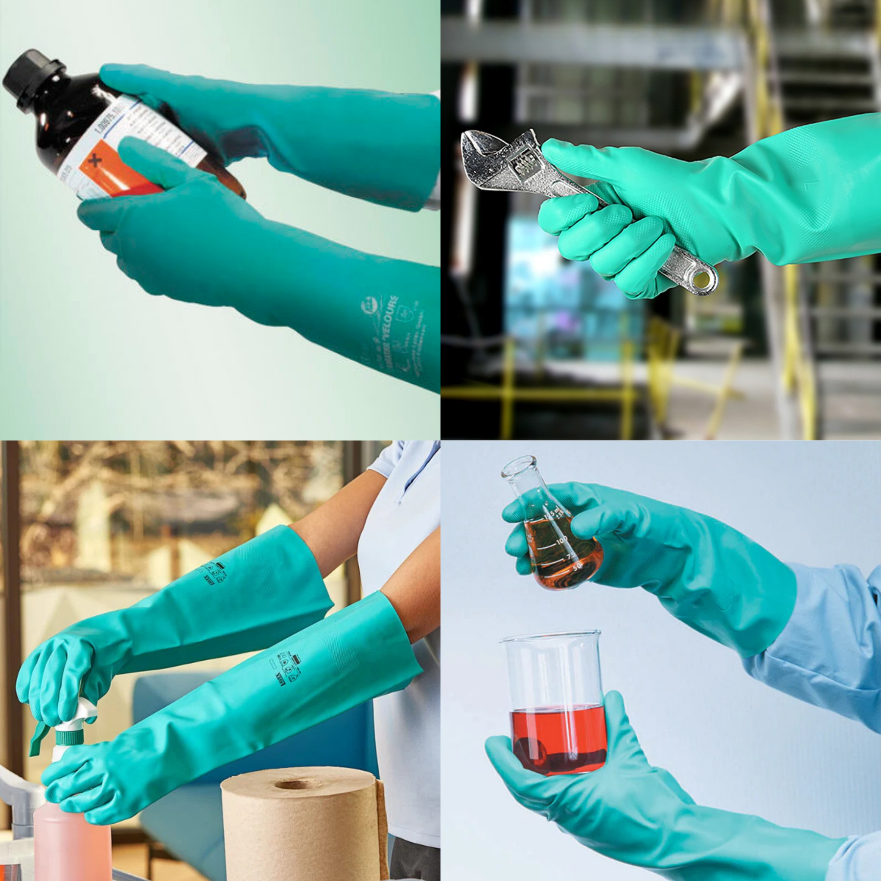 Chemical Resistant Nitrile Industrial Gloves
