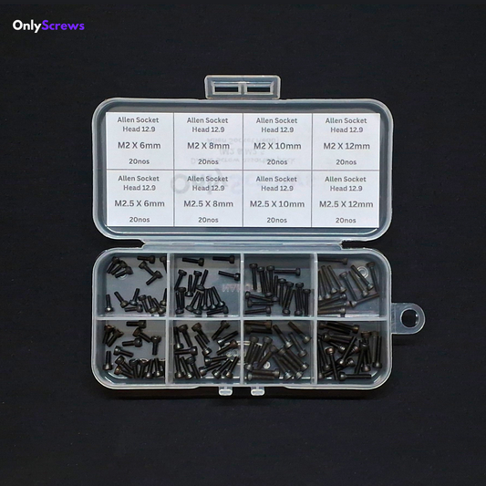 M2 & M2.5 Allen Socket Head(12.9) Assorted Screw Pack