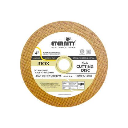 Eternity 4 Inch Cut Off Wheel Gold