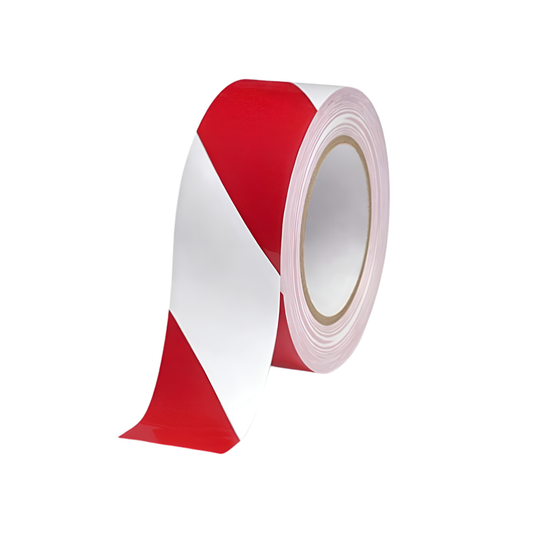 Floor Marking Red and White Tape 48mm x 16meters