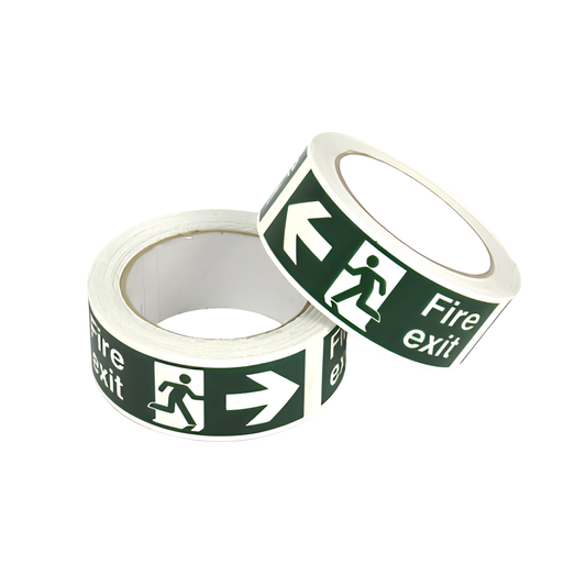 Fluorescent Glow in the Dark Fire Exit Green Safety Tape for Emergency Exit 48mm x 16meters