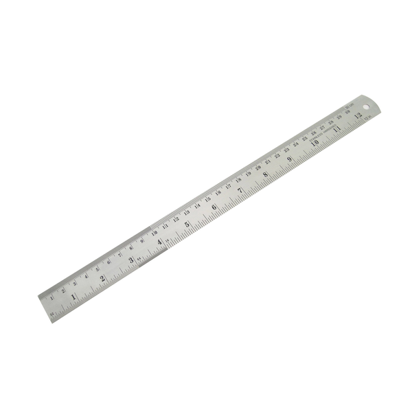 12 inch/30 cm Stainless Steel Metal Ruler/Scale – OnlyScrews
