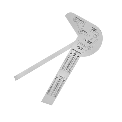Multi-Purpose Protractor Square Rule Center Finder Divider