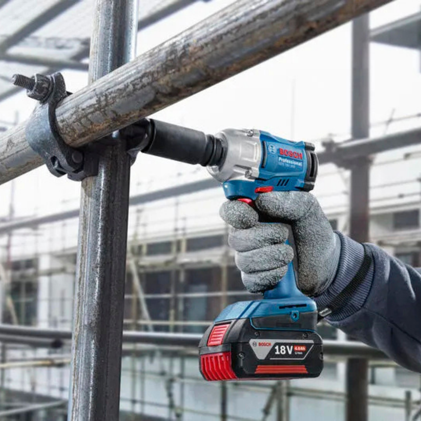 Bosch 1/2 inch 18V Professional Cordless Impact Wrench With Battery & Charger, Max Torque 350 Nm (GDS 18V-350)