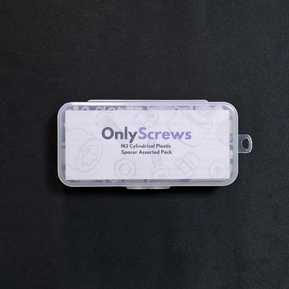 Cylindrical Plastic Spacer Assorted Pack for M3 Screws