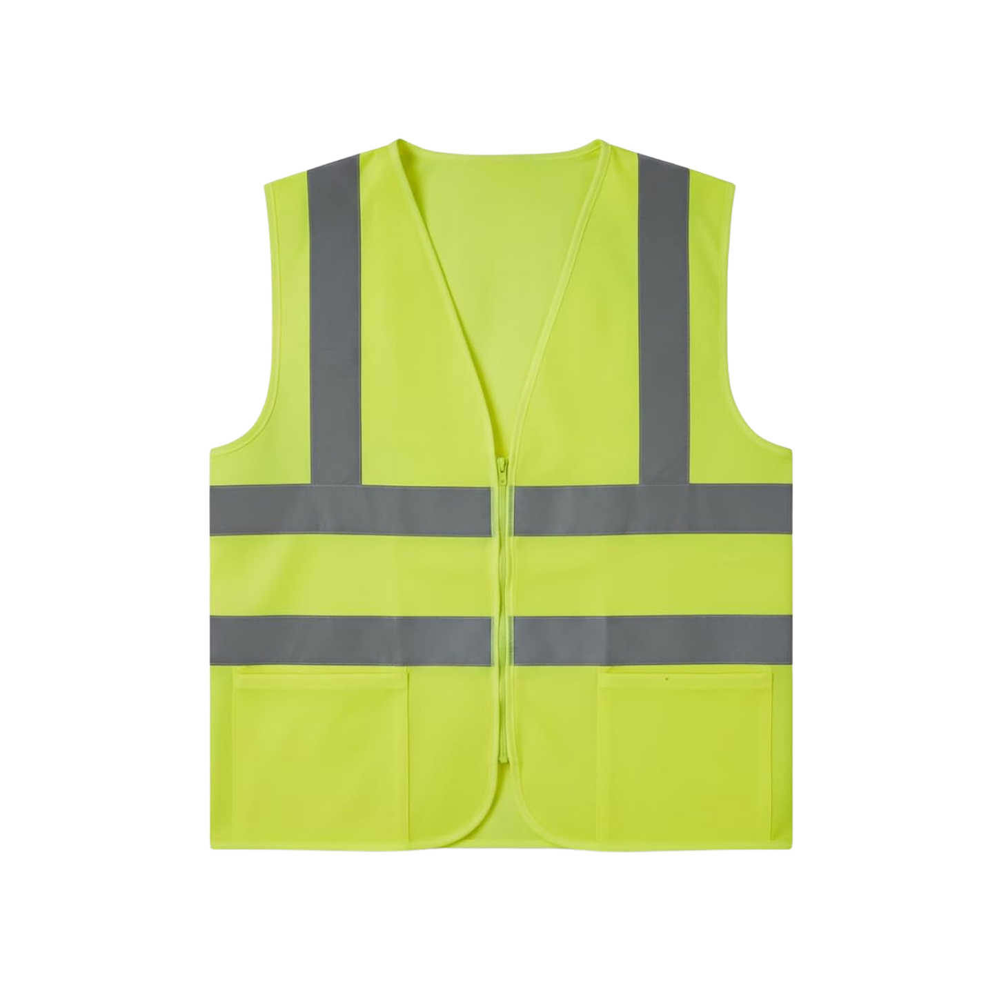 Hi Visibility 2 inch Reflective Safety Jacket with Zipper