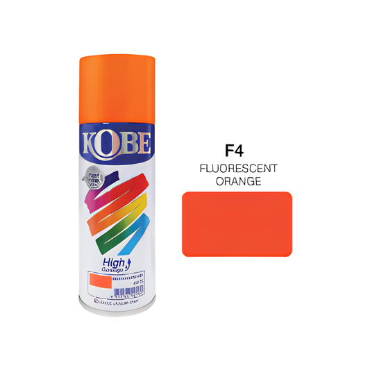 Kobe F4 Fluorescent Orange Acrylic Lacquer Color Spray