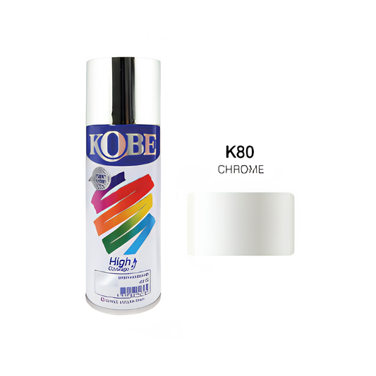 Kobe K80 Chrome Fast Drying Acrylic Lacquer Spray Paint – 400 ml