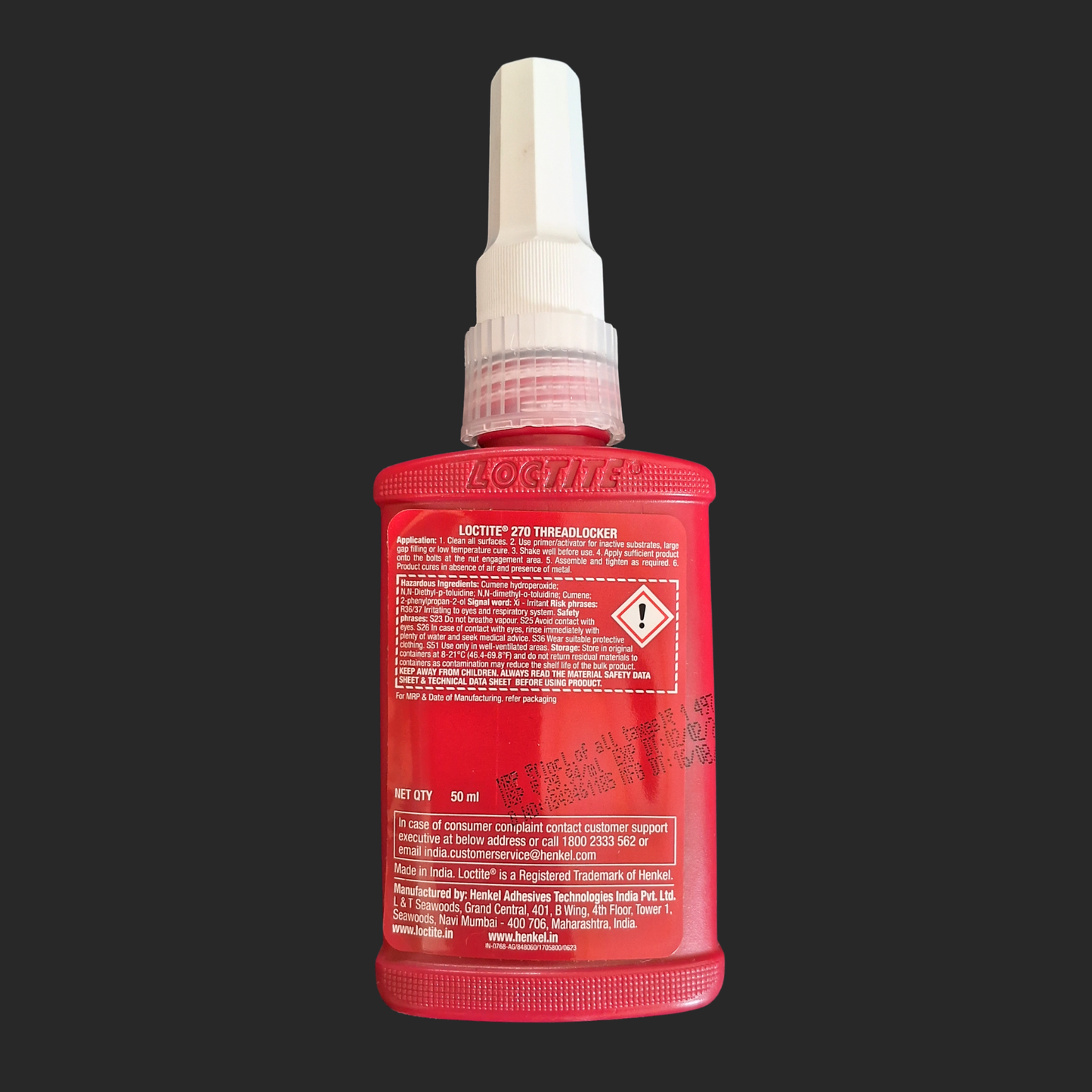 LOCTITE® 270 High Strength Thread locking Adhesive (50 ml)