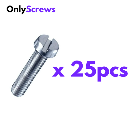 M3 X 6mm Slotted CHHD SS 304 Screw (Pack of 25)