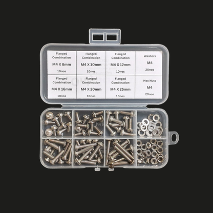 M4 Flanged Combination Head SS304 assorted box
