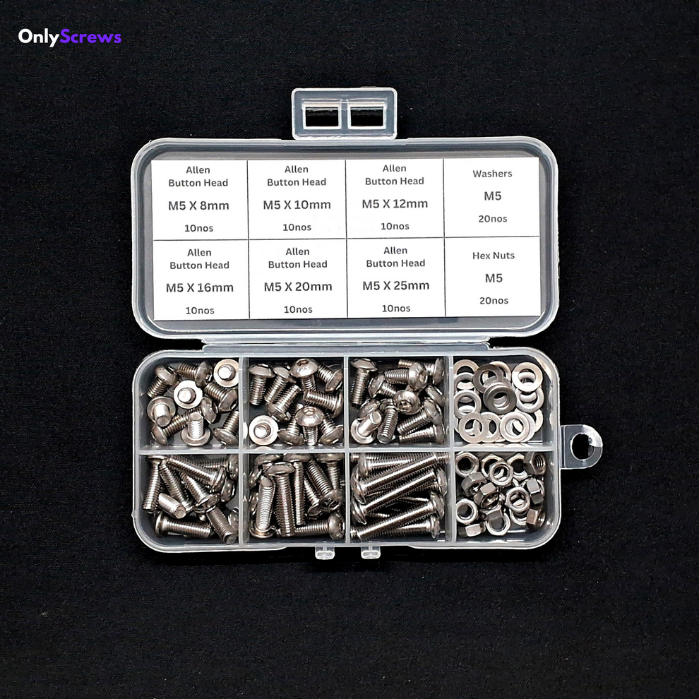 Button Insert M5 M5 Allen Button head SS304 assorted box – OnlyScrews