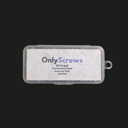 M5 Flanged Combination Head SS304 assorted box