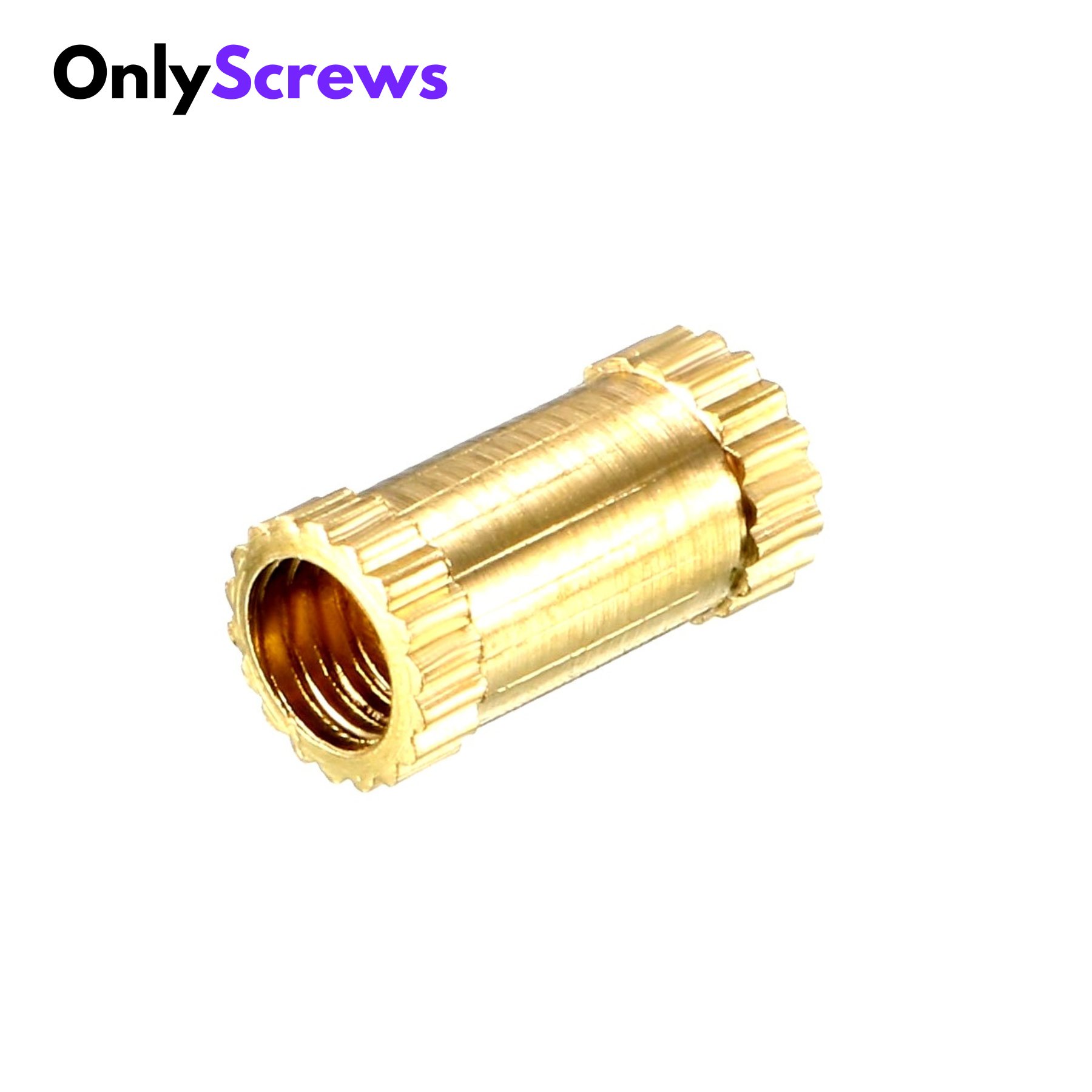 M5 X 8mm Brass Threaded Inserts (Dia. 5mm, Length 8mm) – OnlyScrews